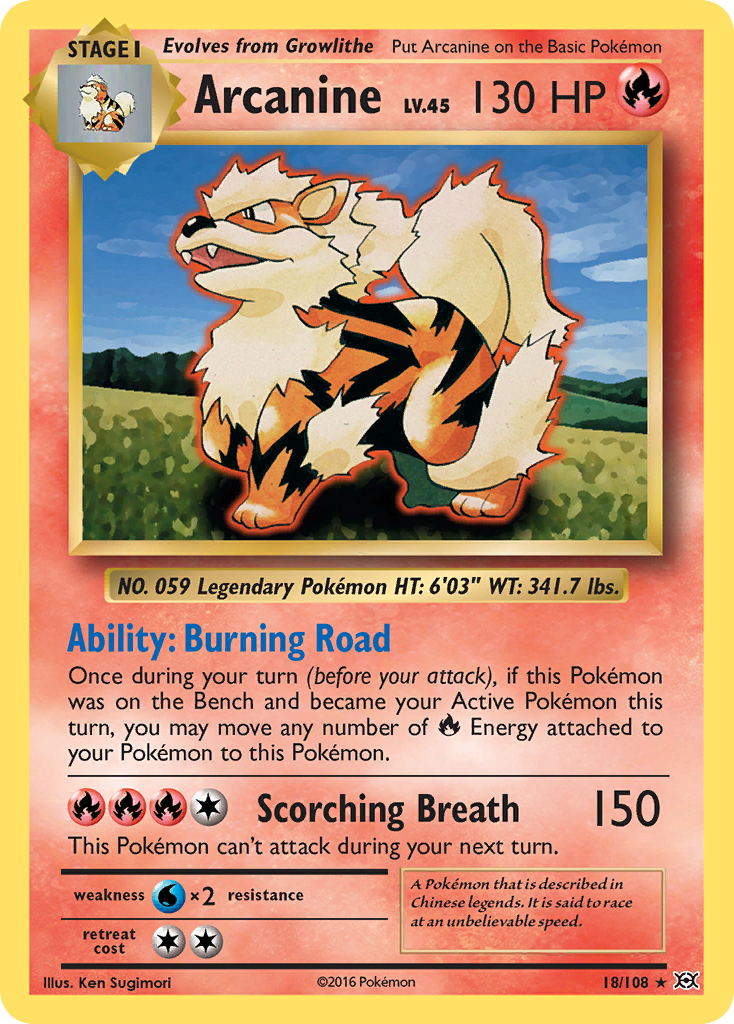 Arcanine (18/108) [XY: Evolutions] | Silver Goblin