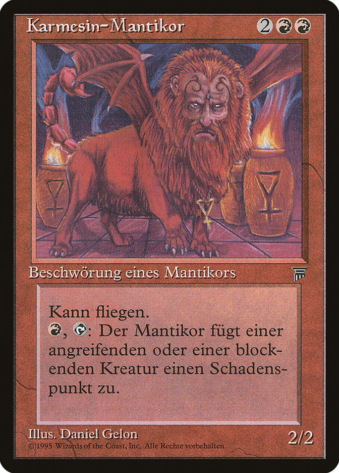 Crimson Manticore (German) - "Karmesin-Mantikor" [Renaissance] | Silver Goblin