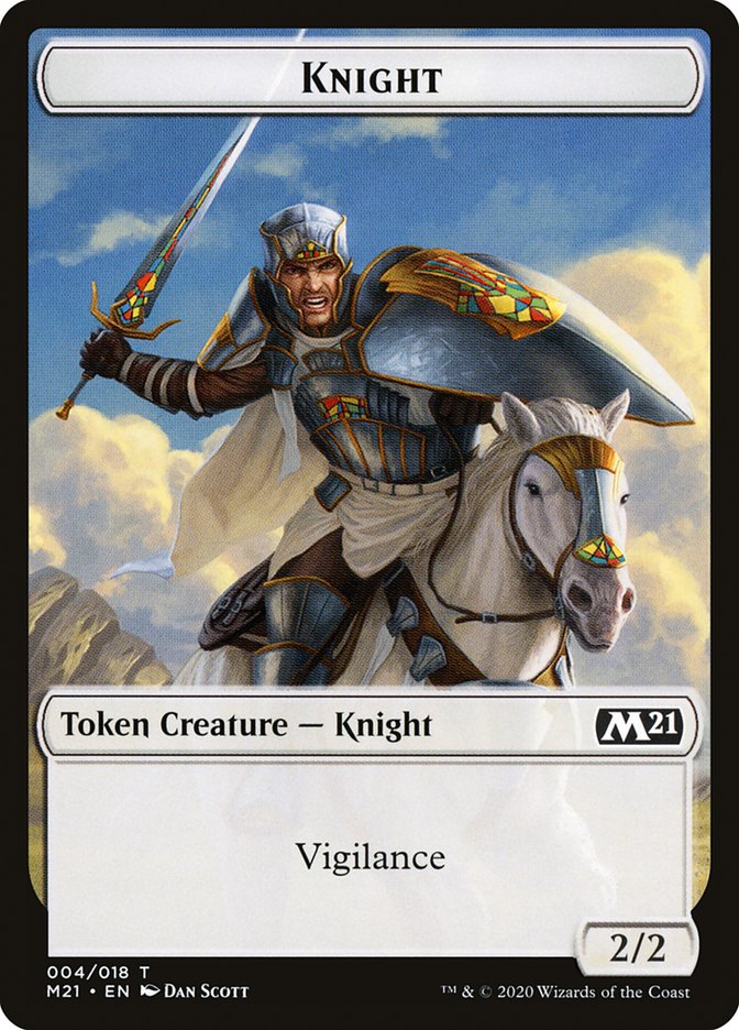 Knight Token [Core Set 2021 Tokens] | Silver Goblin