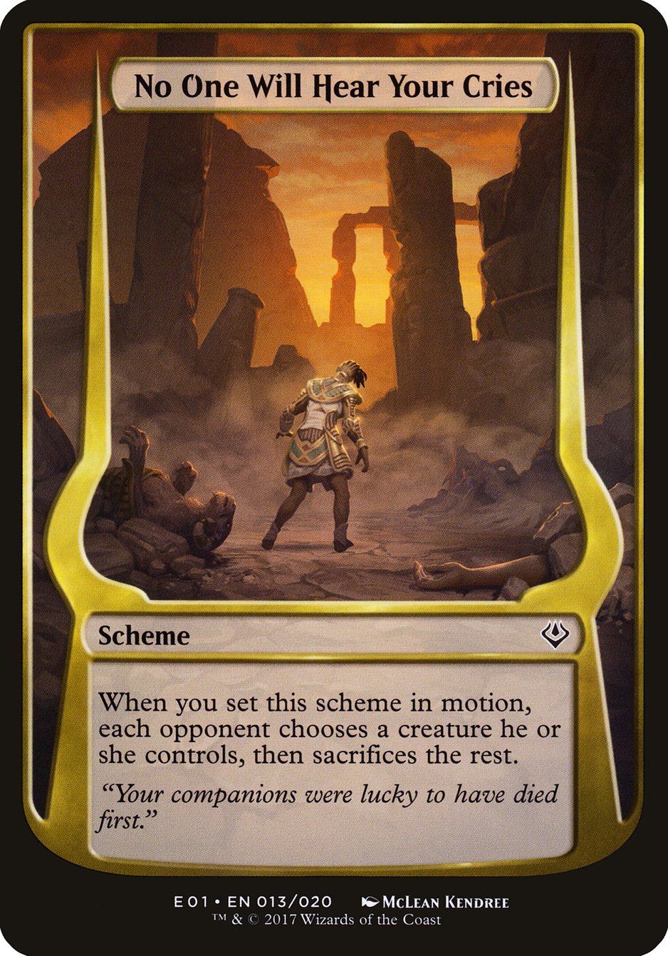 No One Will Hear Your Cries (Schemes) [Archenemy: Nicol Bolas Schemes] | Silver Goblin