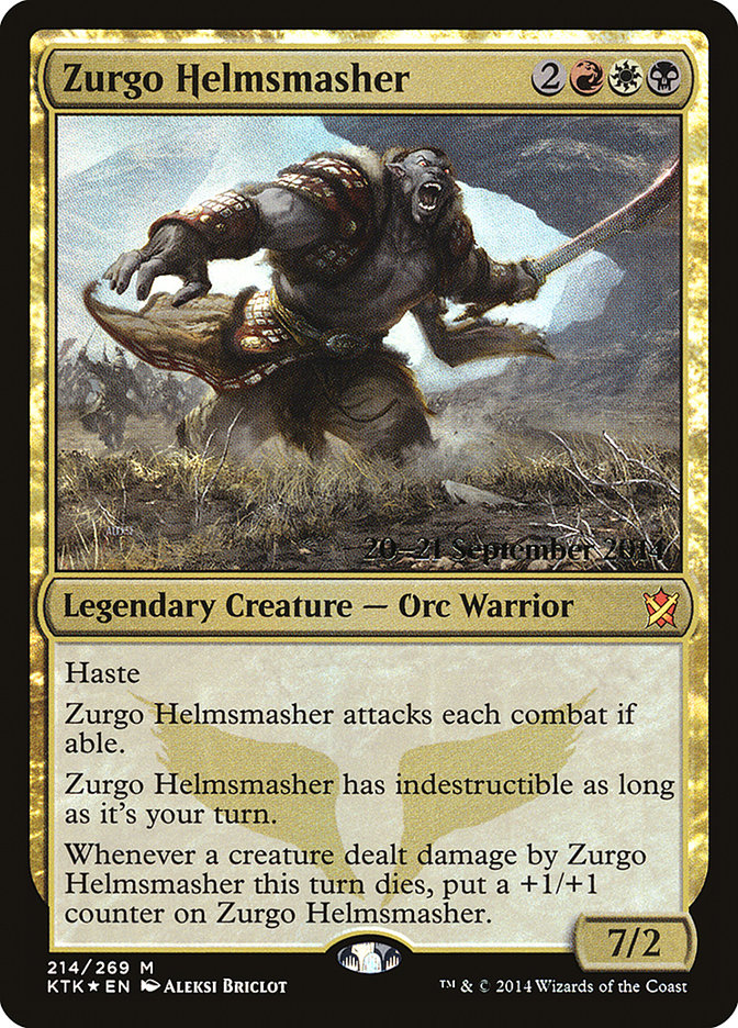 Zurgo Helmsmasher [Khans of Tarkir Prerelease Promos] | Silver Goblin