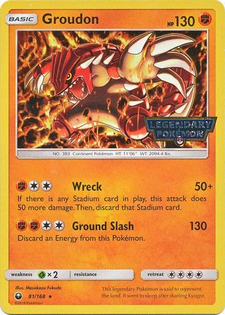 Groudon (81/168) (Cosmos Holo Gamestop Promo) [Sun & Moon: Celestial Storm] | Silver Goblin