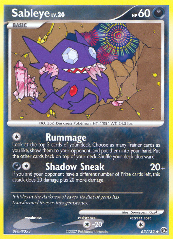 Sableye (63/132) [Diamond & Pearl: Secret Wonders] | Silver Goblin