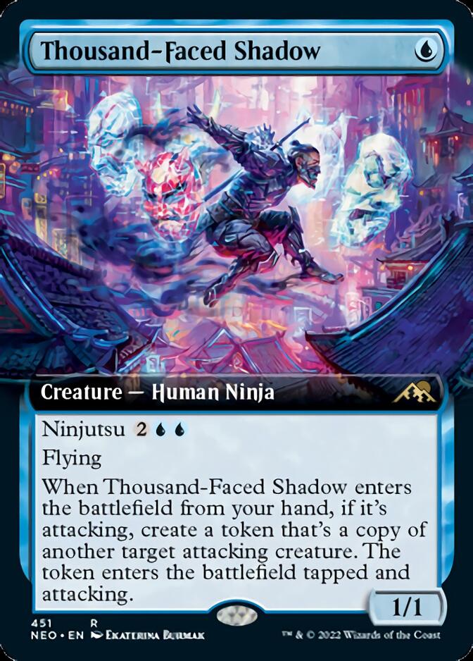 Thousand-Faced Shadow (Extended Art) [Kamigawa: Neon Dynasty] | Silver Goblin
