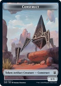 Construct // Kor Warrior Double-Sided Token [Zendikar Rising Tokens] | Silver Goblin