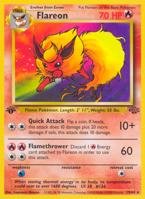 Flareon (19/64) [Jungle 1st Edition] | Silver Goblin