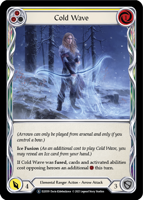 Cold Wave (Yellow) [U-ELE039] (Tales of Aria Unlimited)  Unlimited Rainbow Foil | Silver Goblin