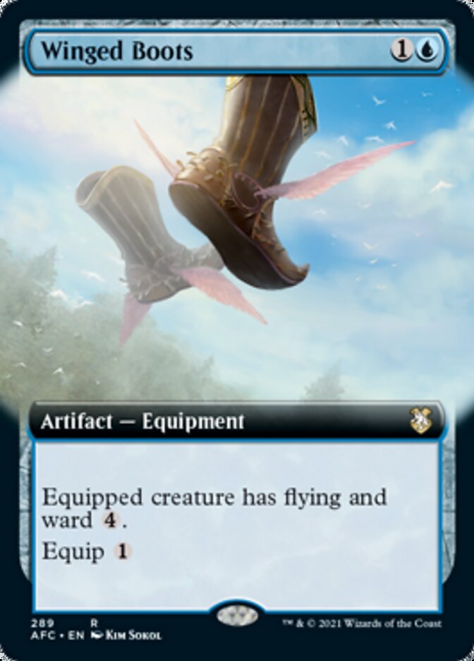 Winged Boots (Extended Art) [Dungeons & Dragons: Adventures in the Forgotten Realms Commander] | Silver Goblin