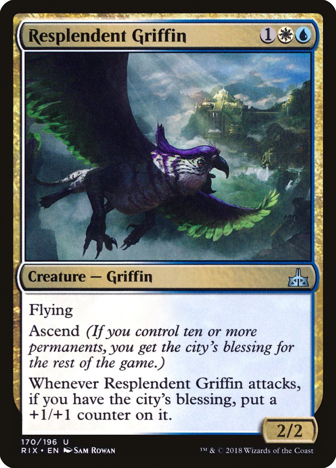 Resplendent Griffin [Rivals of Ixalan] | Silver Goblin