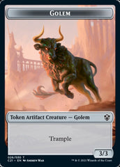 Golem (026) // Thopter Double-Sided Token [Commander 2021 Tokens] | Silver Goblin