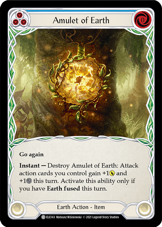 Amulet of Earth [ELE143] (Tales of Aria)  1st Edition Rainbow Foil | Silver Goblin