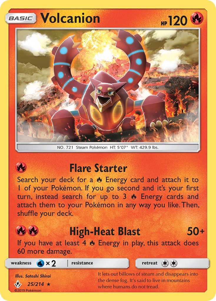 Volcanion (25/214) (Theme Deck Exclusive) [Sun & Moon: Unbroken Bonds] | Silver Goblin