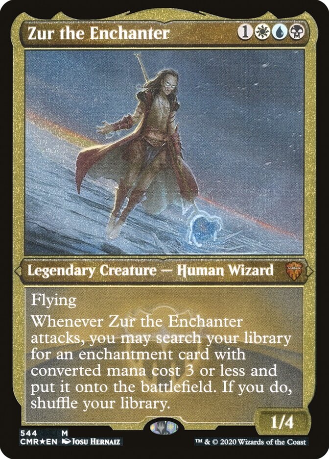 Zur the Enchanter (Etched) [Commander Legends] | Silver Goblin
