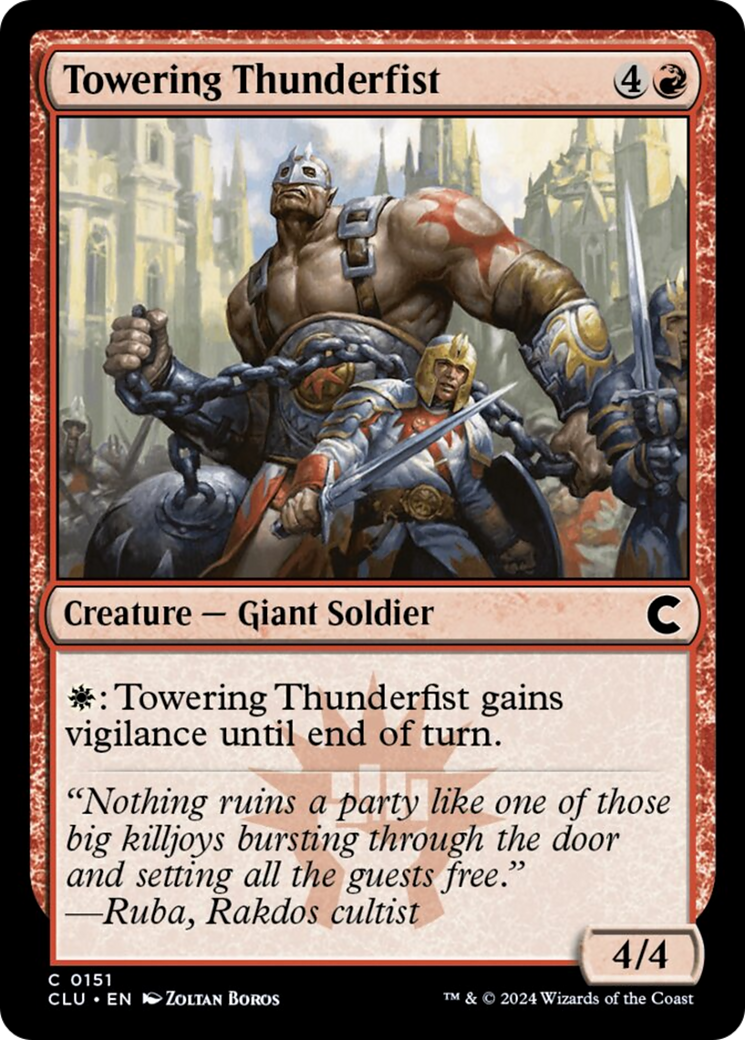 Towering Thunderfist [Ravnica: Clue Edition] | Silver Goblin