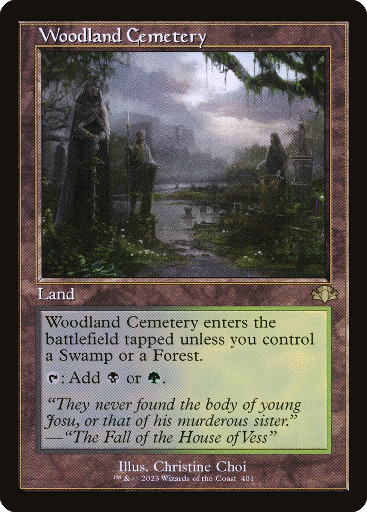 Woodland Cemetery (Retro) [Dominaria Remastered] | Silver Goblin