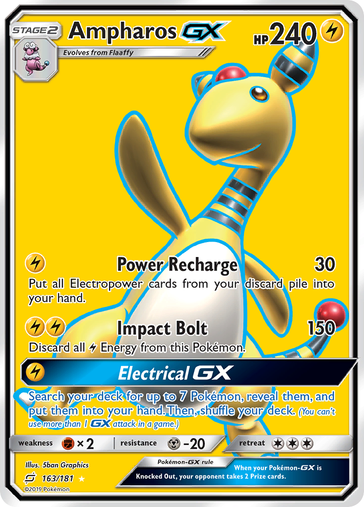 Ampharos GX (163/181) [Sun & Moon: Team Up] | Silver Goblin