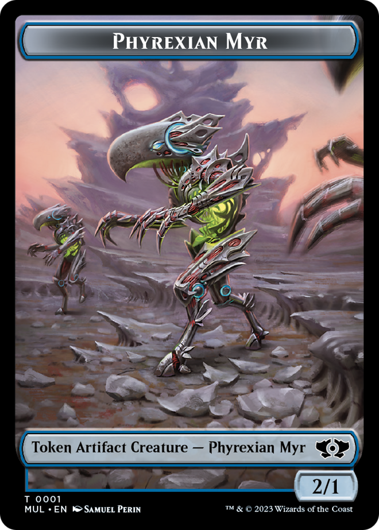 Phyrexian Myr // Knight Double-Sided Token [March of the Machine Tokens] | Silver Goblin
