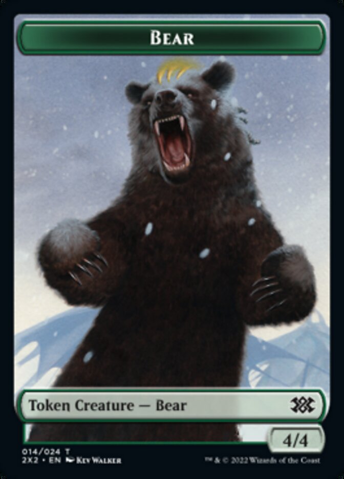 Bear // Monk Double-Sided Token [Double Masters 2022 Tokens] | Silver Goblin