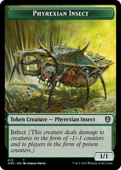 Phyrexian Wurm // Phyrexian Insect Double-Sided Token [Phyrexia: All Will Be One Commander Tokens] | Silver Goblin