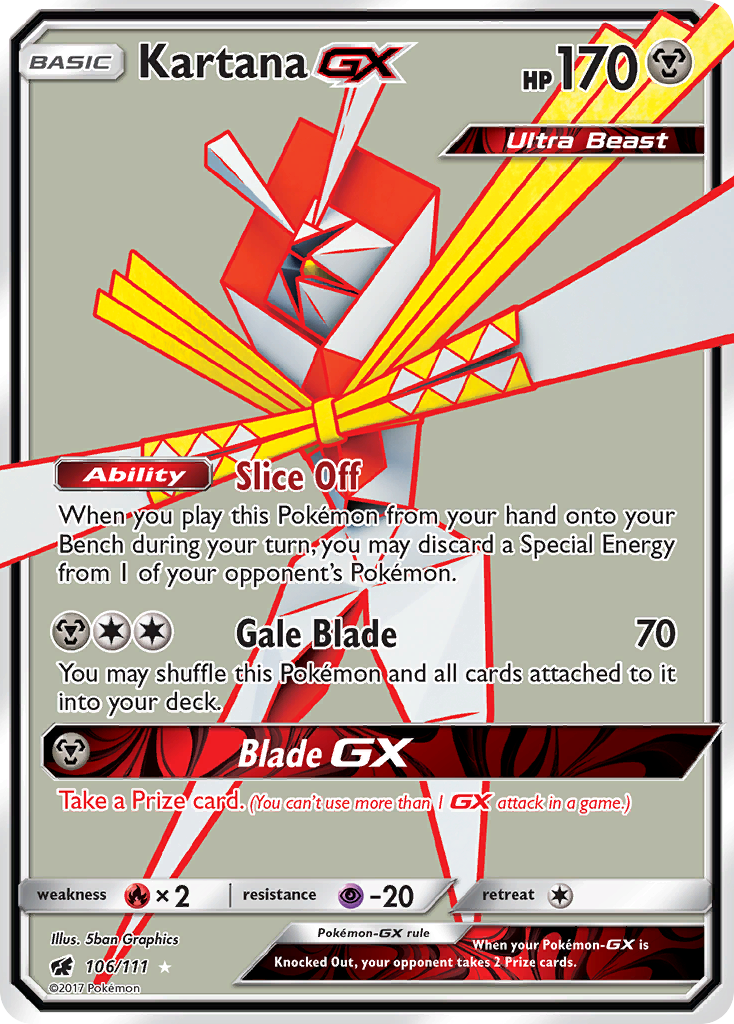 Kartana GX (106/111) [Sun & Moon: Crimson Invasion] | Silver Goblin