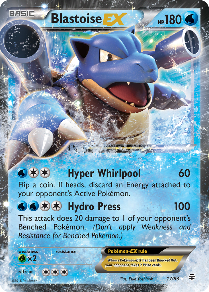 Blastoise EX (17/83) [XY: Generations] | Silver Goblin