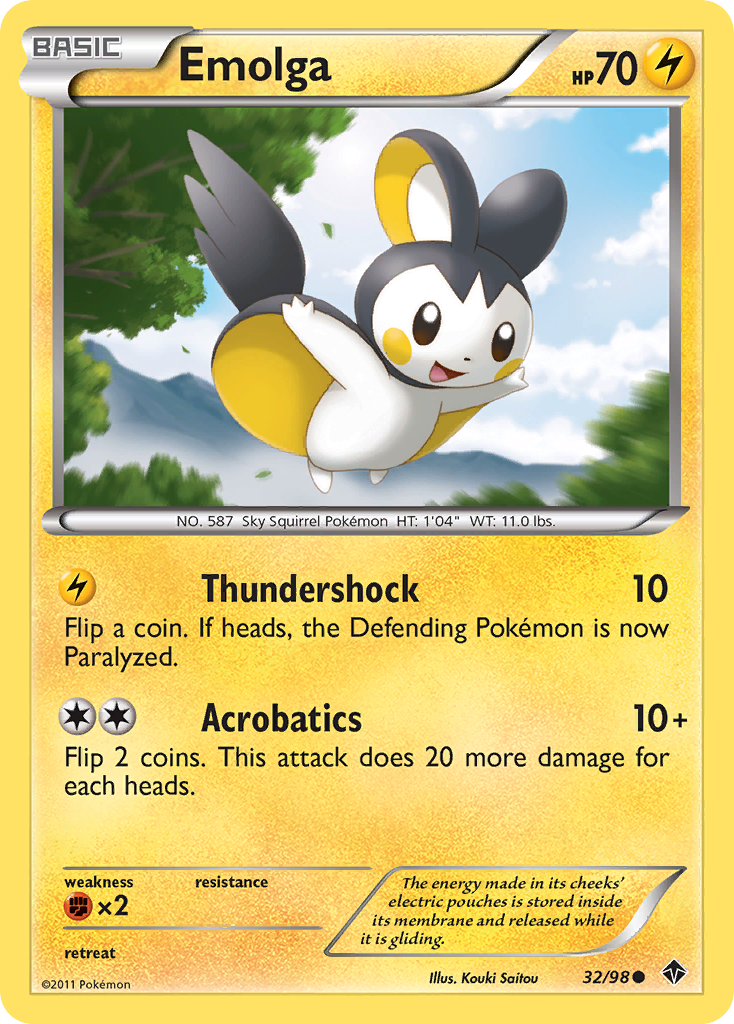 Emolga (32/98) [Black & White: Emerging Powers] | Silver Goblin