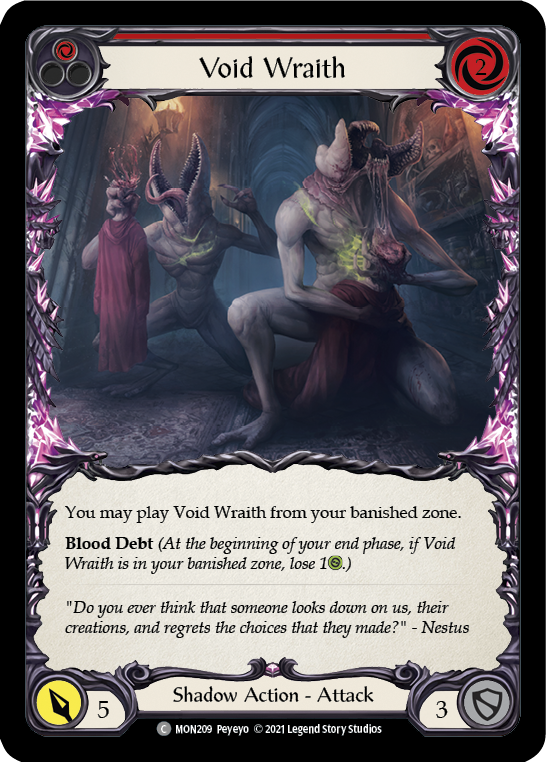Void Wraith (Red) [MON209] (Monarch)  1st Edition Normal | Silver Goblin