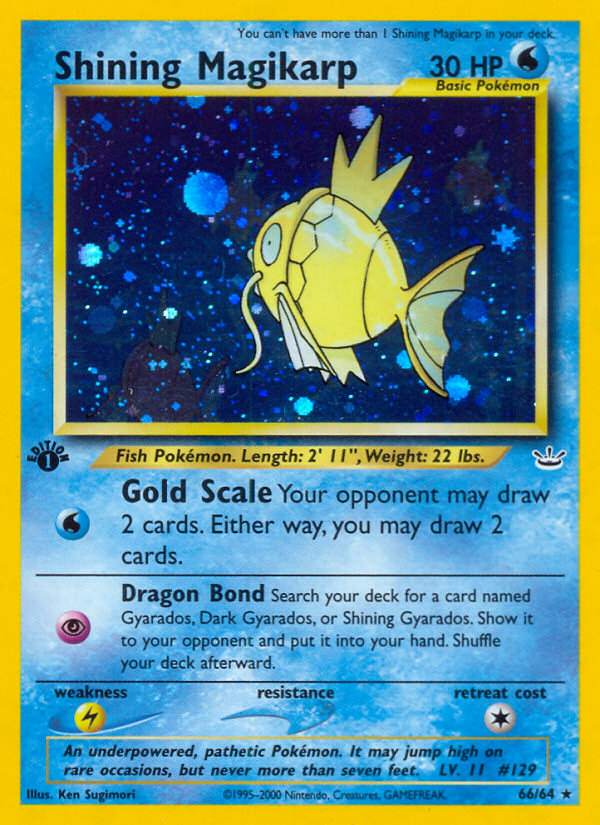 Shining Magikarp (66/64) [Neo Revelation 1st Edition] | Silver Goblin