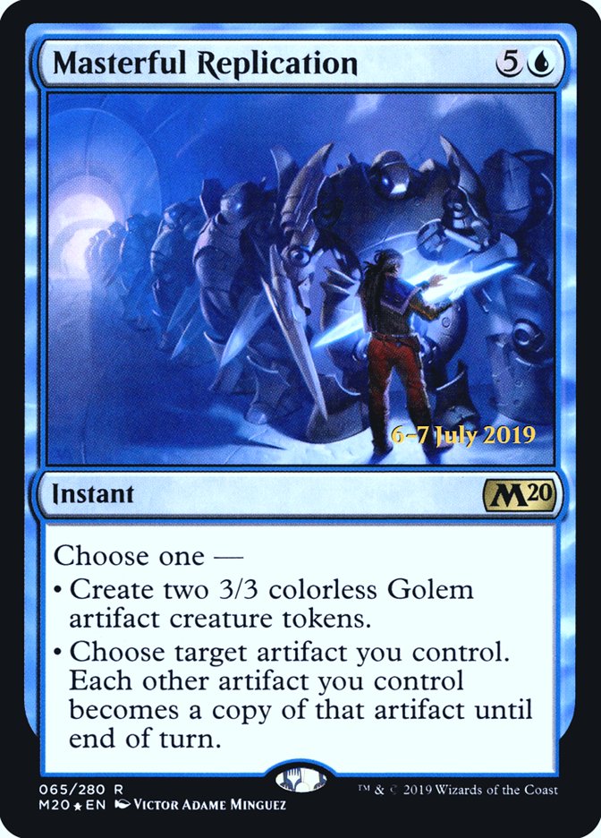 Masterful Replication [Core Set 2020 Prerelease Promos] | Silver Goblin