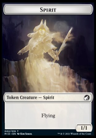 Spirit Token [Innistrad: Midnight Hunt Tokens] | Silver Goblin
