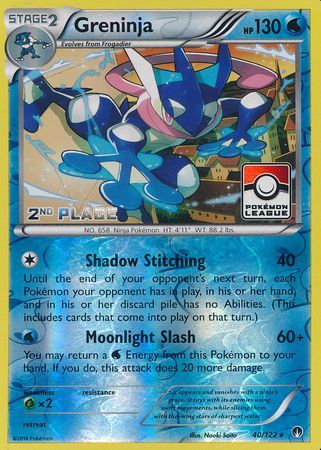 Greninja (40/122) (League Promo 2nd Place) [XY: BREAKpoint] | Silver Goblin