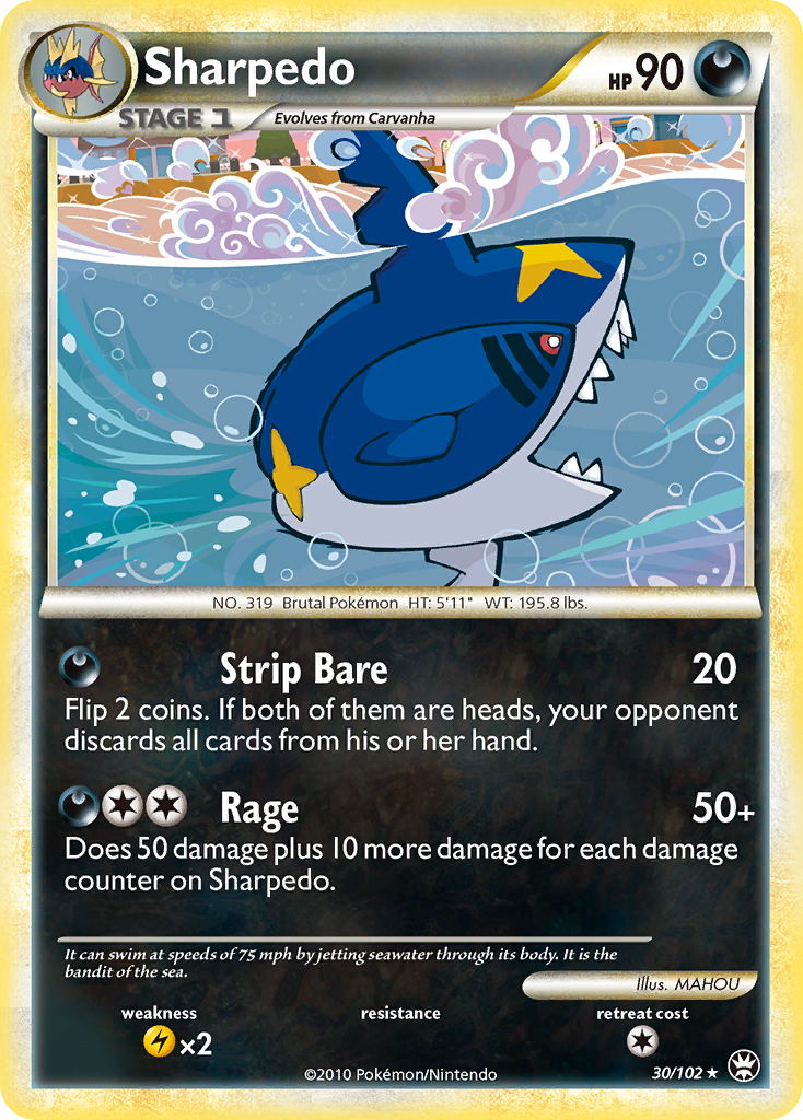 Sharpedo (30/102) [HeartGold & SoulSilver: Triumphant] | Silver Goblin