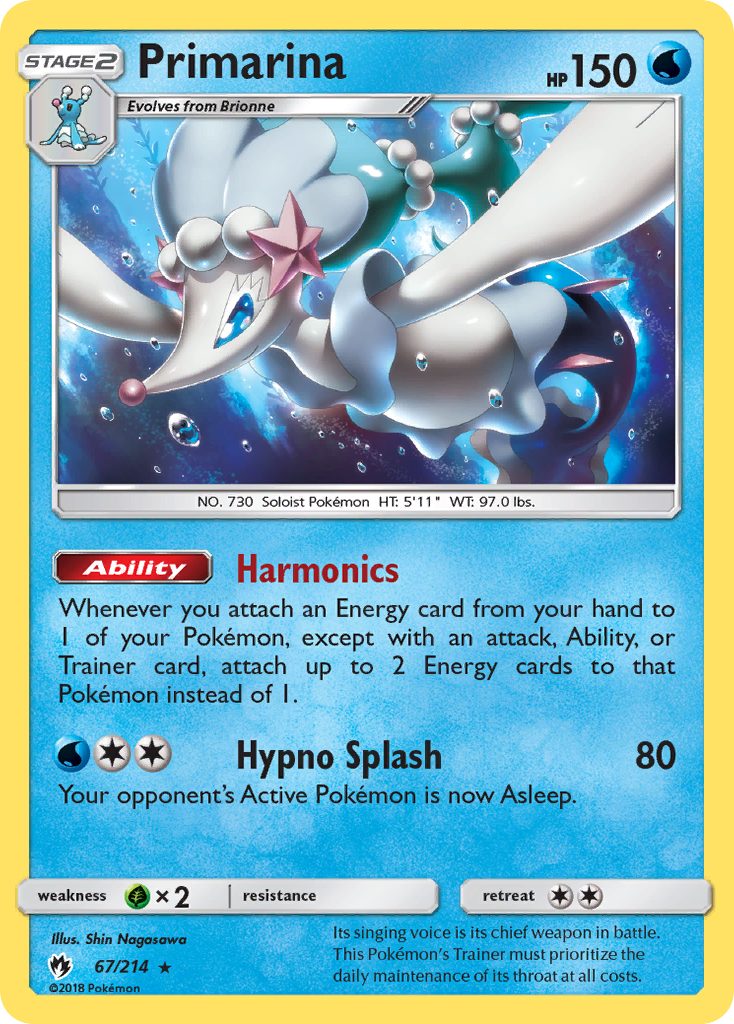 Primarina (67/214) [Sun & Moon: Lost Thunder] | Silver Goblin