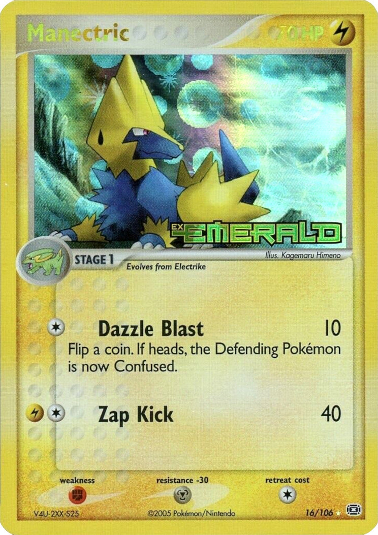 Manectric (16/106) (Stamped) [EX: Emerald] | Silver Goblin
