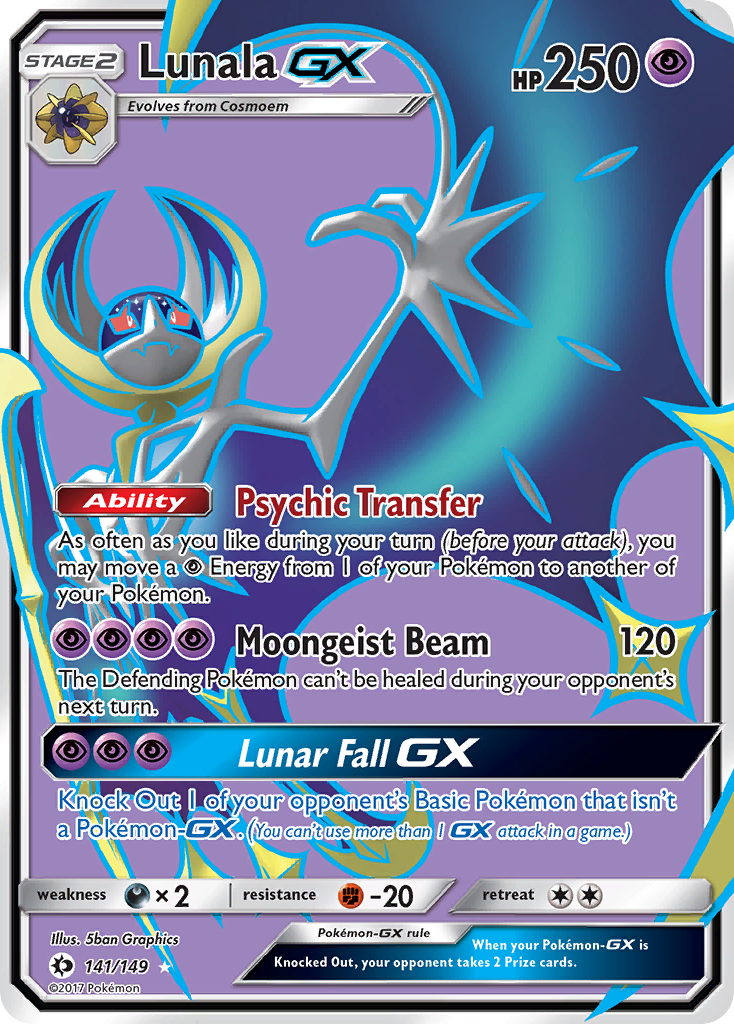 Lunala GX (141/149) [Sun & Moon: Base Set] | Silver Goblin