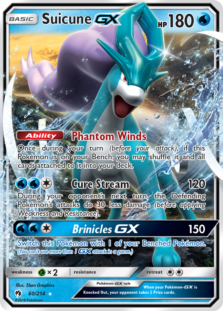 Suicune GX (60/214) [Sun & Moon: Lost Thunder] | Silver Goblin