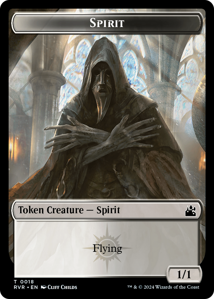Spirit (0018) // Sphinx Double-Sided Token [Ravnica Remastered Tokens] | Silver Goblin