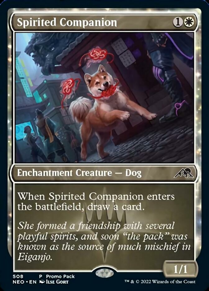 Spirited Companion (Promo Pack) [Kamigawa: Neon Dynasty Promos] | Silver Goblin