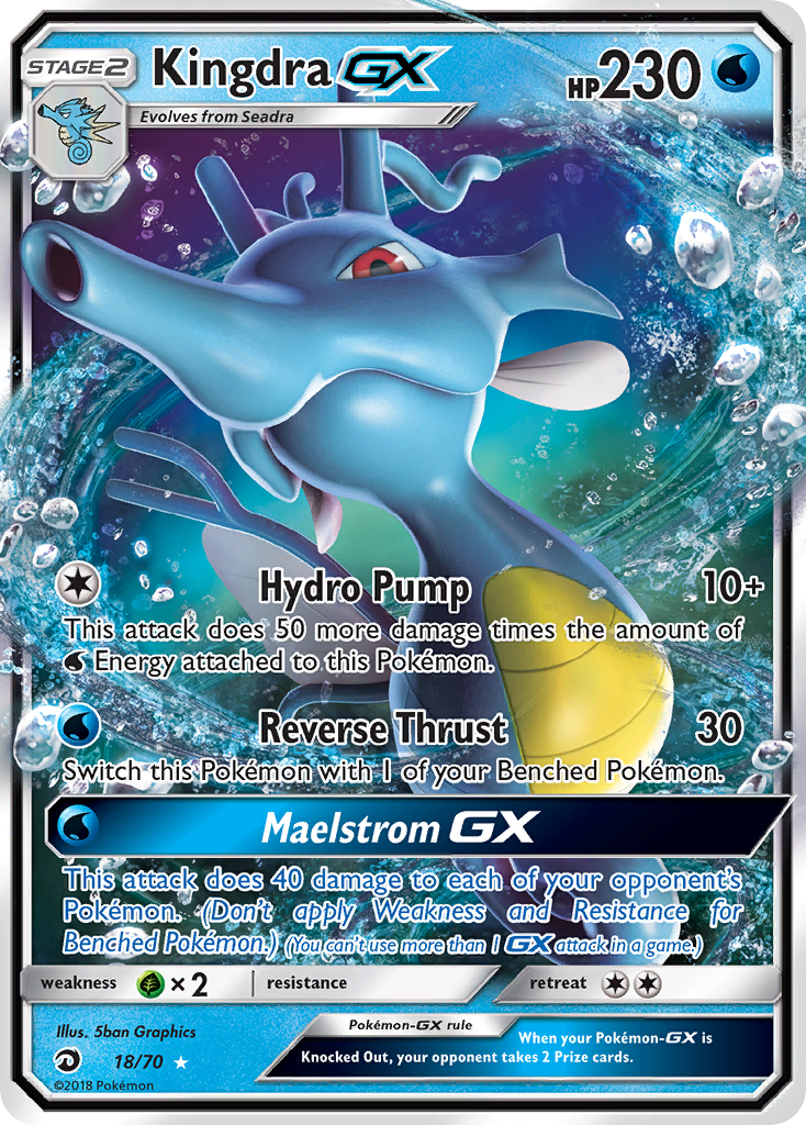 Kingdra GX (18/70) [Sun & Moon: Dragon Majesty] | Silver Goblin