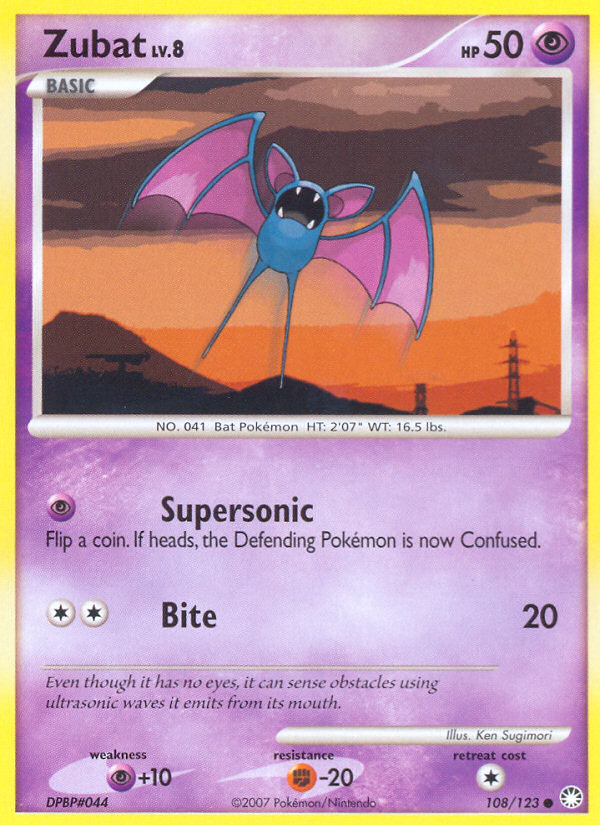 Zubat (108/123) [Diamond & Pearl: Mysterious Treasures] | Silver Goblin