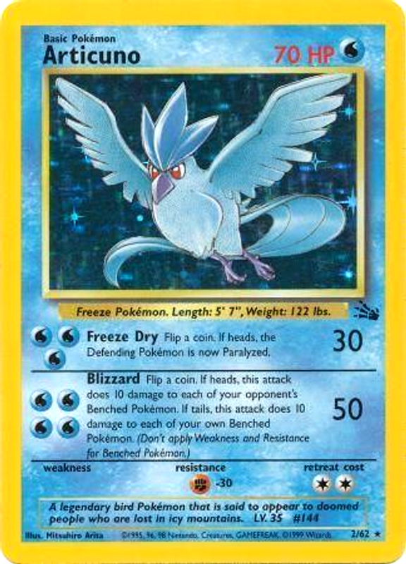 Articuno (2/62) [Fossil Unlimited] | Silver Goblin