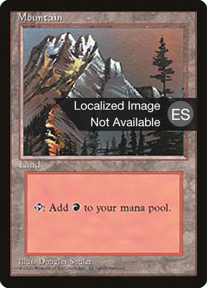 Mountain (A) [Fourth Edition (Foreign Black Border)] | Silver Goblin