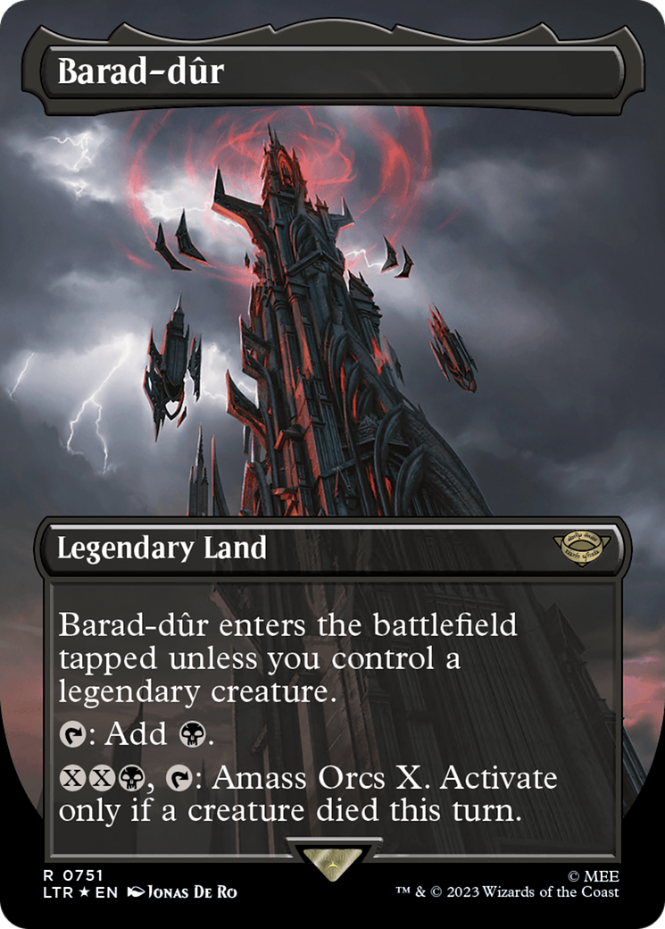 Barad-dur (0751) (Borderless) (Surge Foil) [The Lord of the Rings: Tales of Middle-Earth] | Silver Goblin
