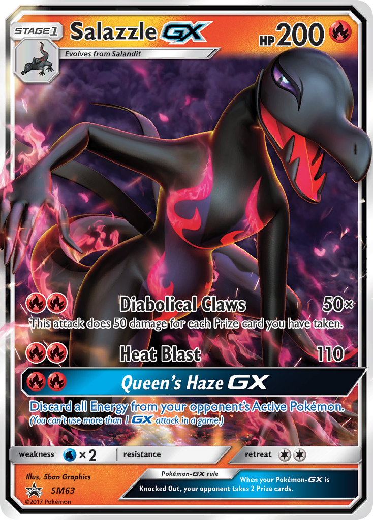 Salazzle GX (SM63) [Sun & Moon: Black Star Promos] | Silver Goblin