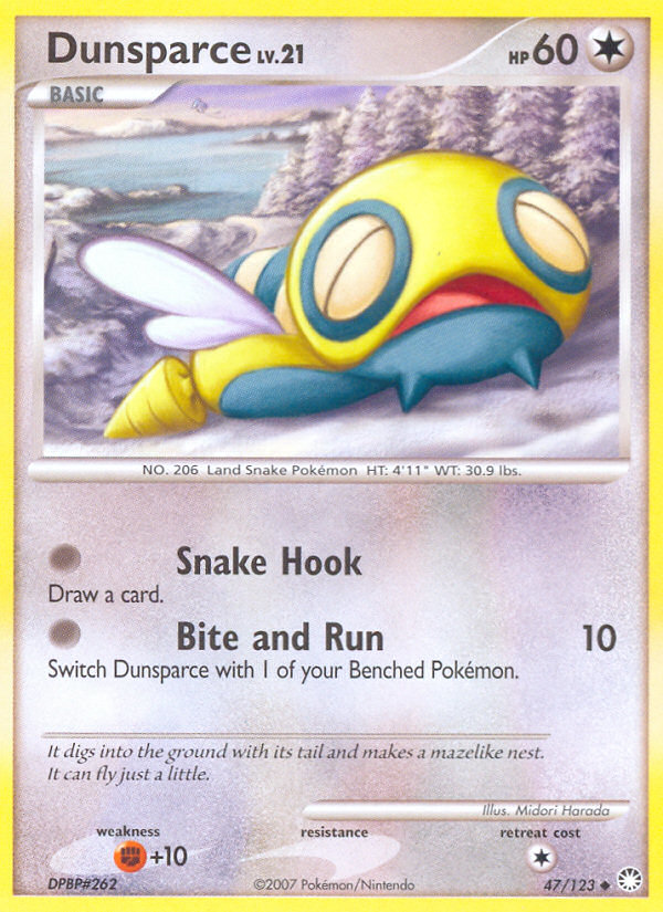 Dunsparce (47/123) [Diamond & Pearl: Mysterious Treasures] | Silver Goblin