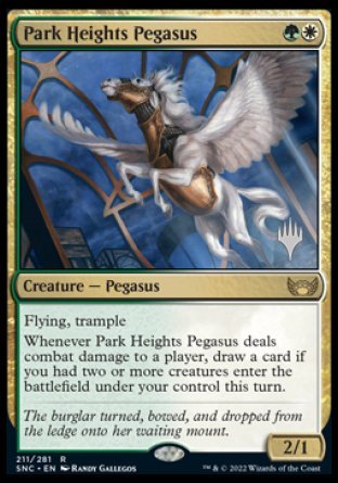 Park Heights Pegasus (Promo Pack) [Streets of New Capenna Promos] | Silver Goblin