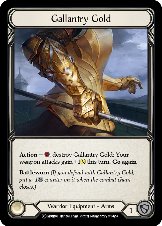 Gallantry Gold [U-MON108-RF] (Monarch Unlimited)  Unlimited Rainbow Foil | Silver Goblin