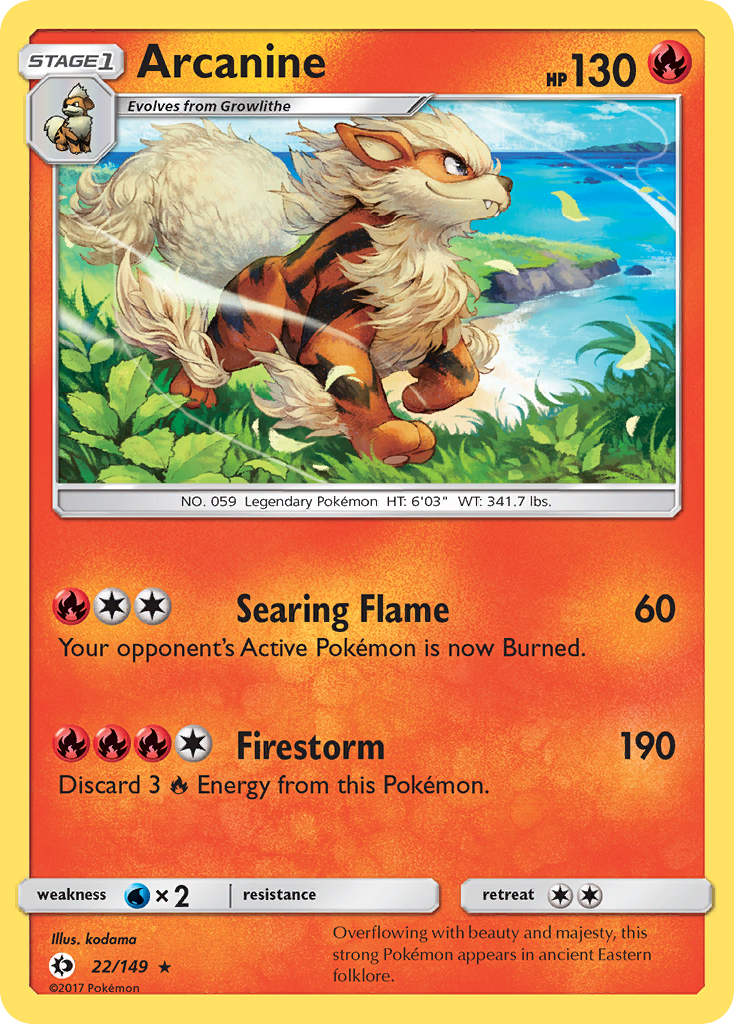 Arcanine (22/149) [Sun & Moon: Base Set] | Silver Goblin