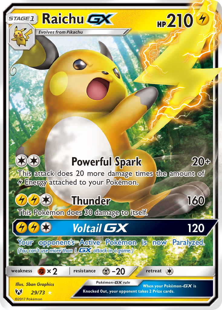 Raichu GX (29/73) [Sun & Moon: Shining Legends] | Silver Goblin