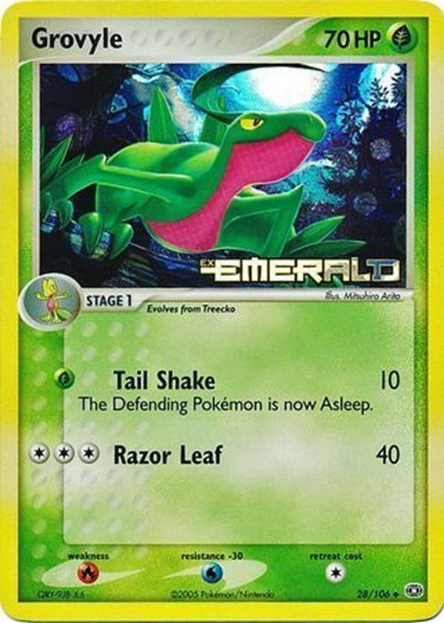 Grovyle (28/106) (Stamped) [EX: Emerald] | Silver Goblin